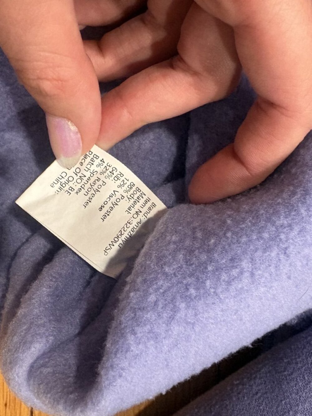 Amazhiyu Size Use measurements Women's Blue Cropped Sweatshirt Pullover Top with - Picture 3 of 5